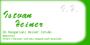 istvan heiner business card